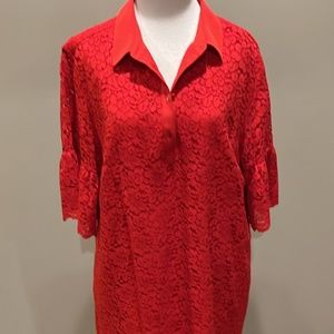 Women's Red Banana Republic Short Sleeve Lined Dress.  Size XL
